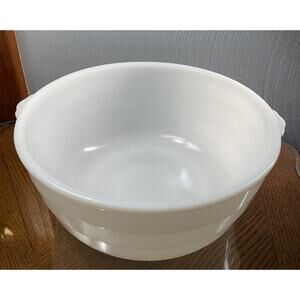 General Electric Ribbed Milk Glass Vintage Mixing Bowl